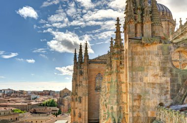 Salamanca, Spain - June 2021 : Main Cathedral in summertime