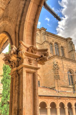 Salamanca, Spain - June 2021: San Esteban Convent in summertime