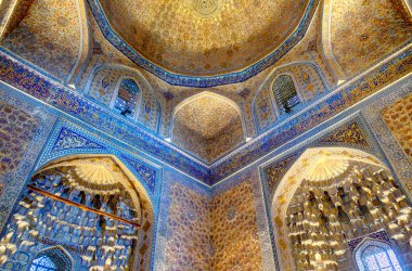 Samarkand, Uzbekistan - October 2019 : Bibi-Khanym Mosque