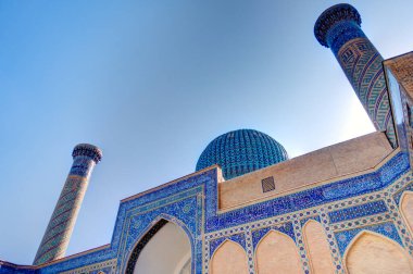 Samarkand, Uzbekistan - October 2019 : Tillya-Kori Madrasah on Registan Square