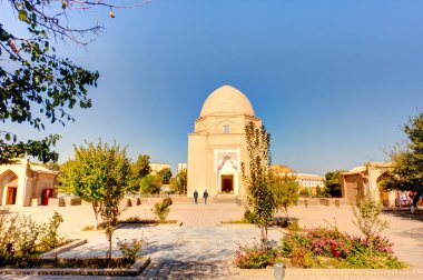 Samarkand, Uzbekistan - October 2019 : Hazrat Khizr Mosque in sunny weather