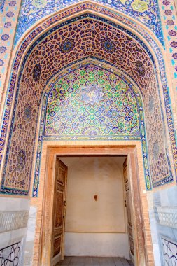 Samarkand, Uzbekistan - October 2019 : Ulugbek Madrasah in sunny weather