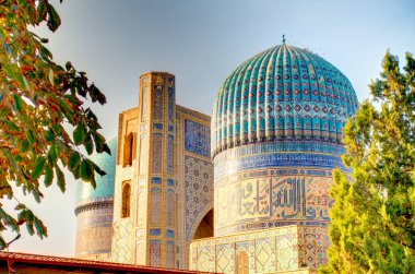 Samarkand, Uzbekistan - October 2019 : Bibi-Khanym Mosque
