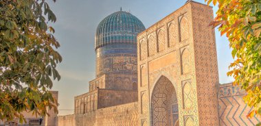 Samarkand, Uzbekistan - October 2019 : Bibi-Khanym Mosque