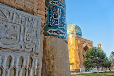 Samarkand, Uzbekistan - October 2019 : Bibi-Khanym Mosque