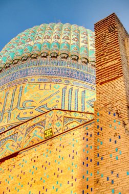 Samarkand, Uzbekistan - October 2019 : Bibi-Khanym Mosque