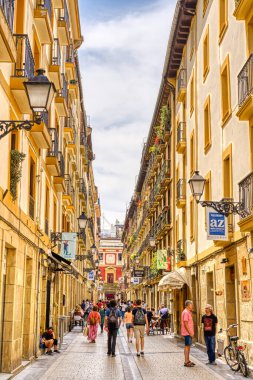 San Sebastian, Spain - June 2021 : Historical center in sunny weather