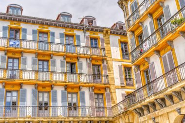 San Sebastian, Spain - June 2021 : Historical center in sunny weather