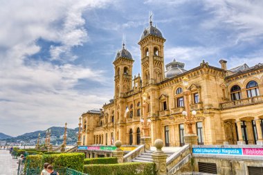 San Sebastian, Spain - June 2021 : Historical center in sunny weather