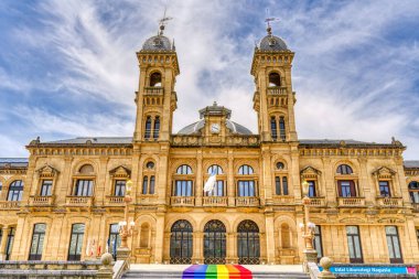San Sebastian, Spain - June 2021 : Historical center in sunny weather