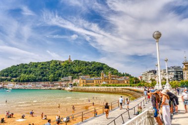 San Sebastian, Spain - June 2021 : Historical center in sunny weather