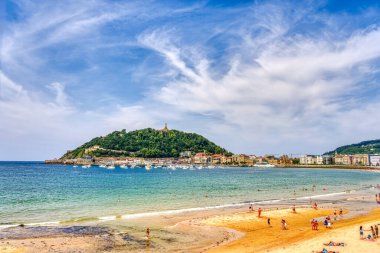 San Sebastian, Spain - June 2021 : Historical center in sunny weather