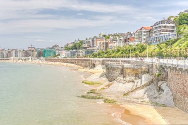 San Sebastian, Spain - June 2021 : Historical center in sunny weather
