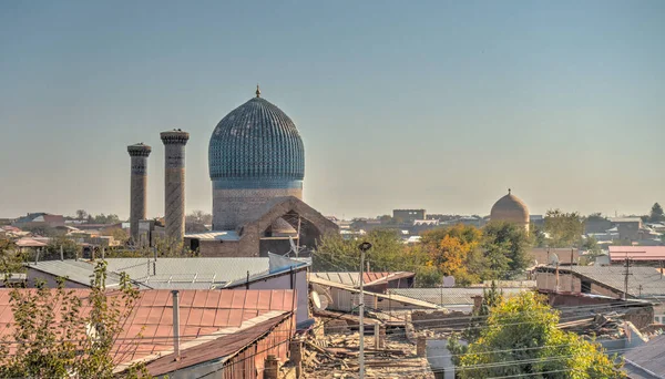 Samarkand Uzbekistan October 2019 Registan Square Sunny Weather — Stok fotoğraf