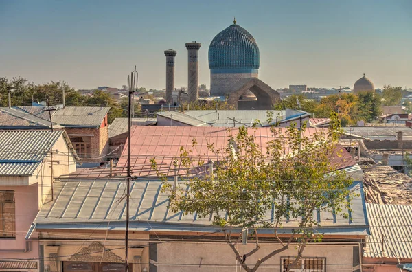 Samarkand Uzbekistan October 2019 Registan Square Sunny Weather —  Fotos de Stock