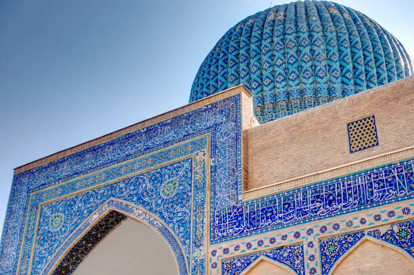 Samarkand Uzbekistan October 2019 Tillya Kori Madrasah Registan Square — стокове фото