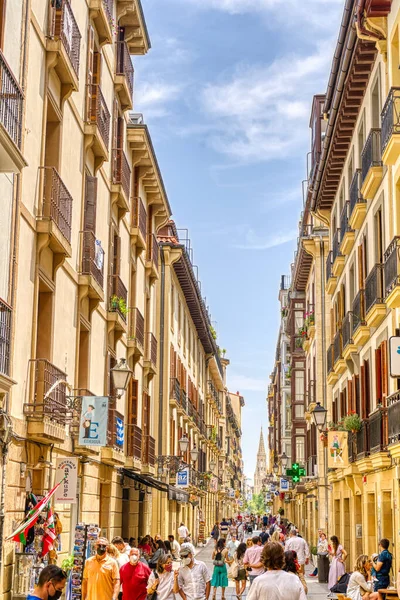 San Sebastian Spain June 2021 Historical Center Sunny Weather — Stok fotoğraf