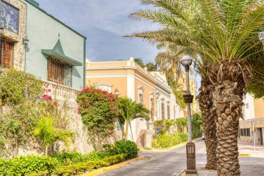 Mazatlan, Sinaloa, Mexico - January 2022 : Historical center in sunny weather