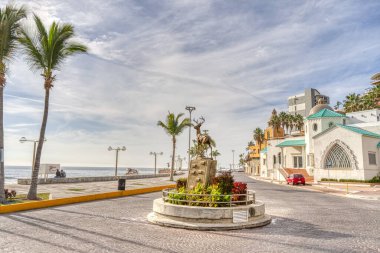 Mazatlan, Sinaloa, Mexico - January 2022 : Historical center in sunny weather