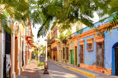 Mazatlan, Sinaloa, Mexico - January 2022 : Historical center in sunny weather