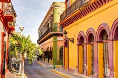 Mazatlan, Sinaloa, Mexico - January 2022 : Historical center in sunny weather