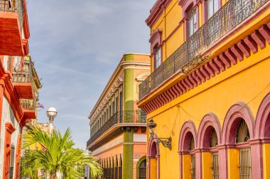 Mazatlan, Sinaloa, Mexico - January 2022 : Historical center in sunny weather
