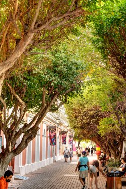 Mazatlan, Sinaloa, Mexico - January 2022 : Historical center in sunny weather