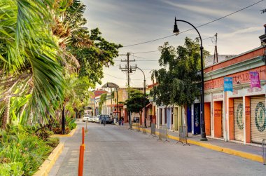 Mazatlan, Sinaloa, Mexico - January 2022 : Historical center in sunny weather