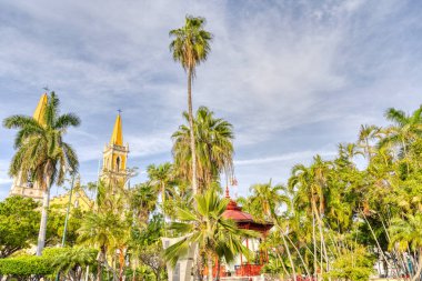 Mazatlan, Sinaloa, Mexico - January 2022 : Historical center in sunny weather