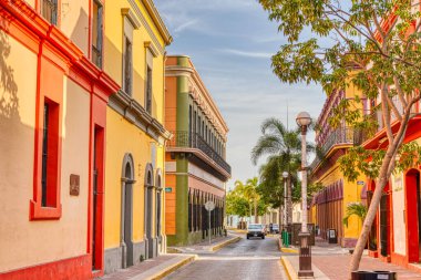 Mazatlan, Sinaloa, Mexico - January 2022 : Historical center in sunny weather