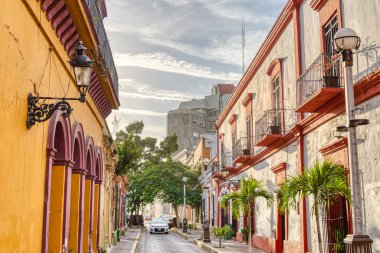 Mazatlan, Sinaloa, Mexico - January 2022 : Historical center in sunny weather