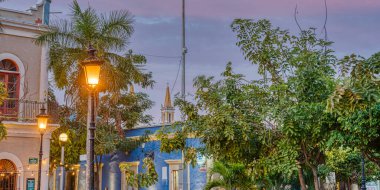 Mazatlan, Sinaloa, Mexico - January 2022 : Historical center in sunny weather