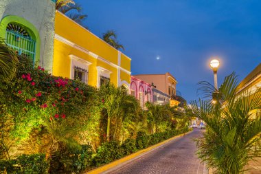 Mazatlan, Sinaloa, Mexico - January 2022 : Historical center in sunny weather,