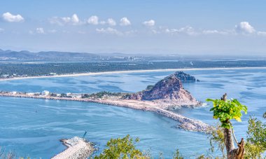 Mazatlan, Mexico - January 2022 : Cerritos beach in sunny weather,