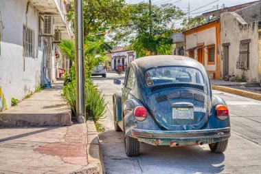 Mazatlan, Sinaloa, Mexico - January 2022 : Historical center in sunny weather,