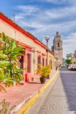 Mazatlan, Sinaloa, Mexico - January 2022 : Historical center in sunny weather,