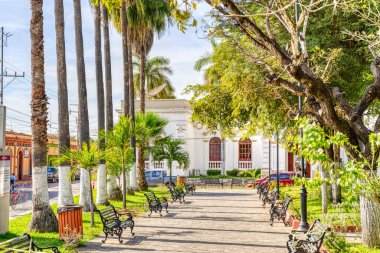 Mazatlan, Sinaloa, Mexico - January 2022 : Historical center in sunny weather