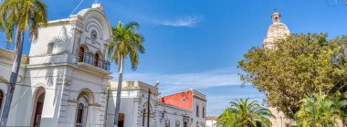 Mazatlan, Sinaloa, Mexico - January 2022 : Historical center in sunny weather