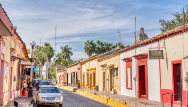 Mazatlan, Sinaloa, Mexico - January 2022 : Historical center in sunny weather