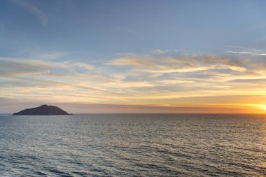 Mazatlan, Mexico - January 2022 : Cerritos beach in sunny weather