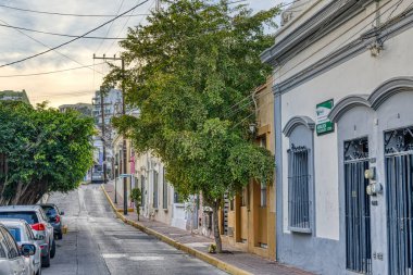 Mazatlan, Sinaloa, Mexico - January 2022 : Historical center in sunny weather