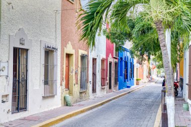 Mazatlan, Sinaloa, Mexico - January 2022 : Historical center in sunny weather