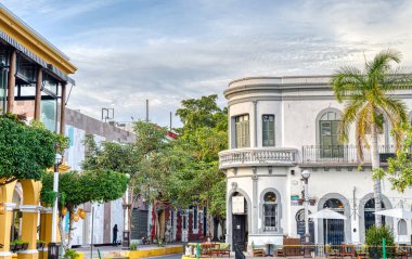Mazatlan, Sinaloa, Mexico - January 2022 : Historical center in sunny weather
