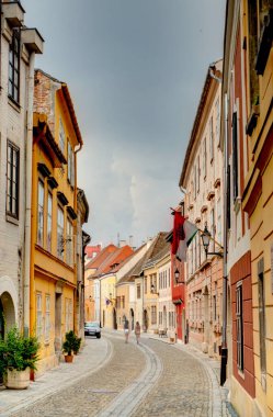 Sopron, Hungary - June 2020 : Historical center in summertime