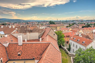 Sopron, Hungary - June 2020 : Historical center in summertime