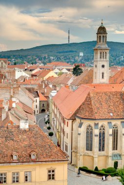 Sopron, Hungary - June 2020 : Historical center in summertime