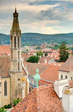 Sopron, Hungary - June 2020 : Historical center in summertime
