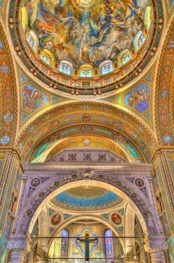 Szeged, Hungary - February 2020: Interior of the Cathedral