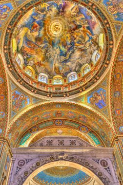 Szeged, Hungary - February 2020: Interior of the Cathedral