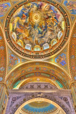 Szeged, Hungary - February 2020: Interior of the Cathedral